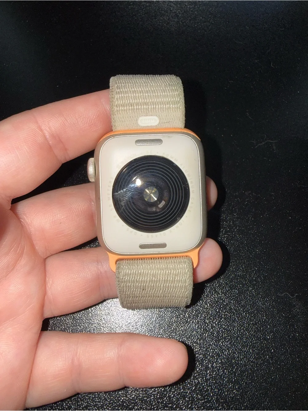 Apple Smartwatch with Beige Fabric Band